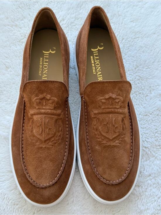 Billionaire men suede brown loafers size 45 EU Authentic Retail 850$ main image 7